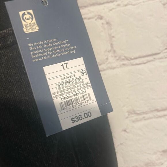 Universal Thread Black Denim '90s Jeans - Size 17 Straight - Picture 2 of 6